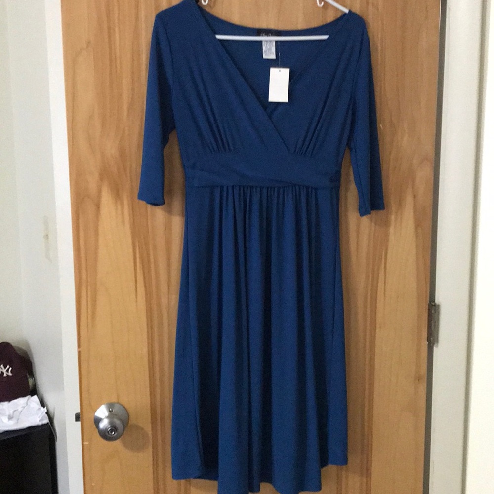 Blue maternity dress